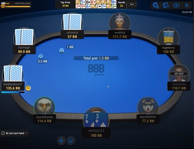 New 888poker PC Platform - Full Ring Tables