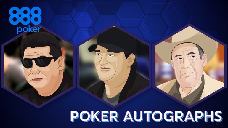 Poker players Autographs 