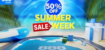 Summer Sale Week Fires Up the 888poker Tables with Up to Half Off Buy-ins!