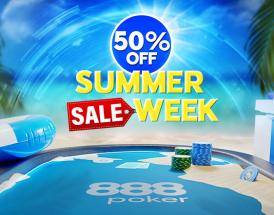 Summer Sale Week Highlights 888poker Tables with Up to Half Off Buy-ins!