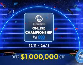 PokerNews Online Championship Returns to 888poker with Over $1 Million GTD!