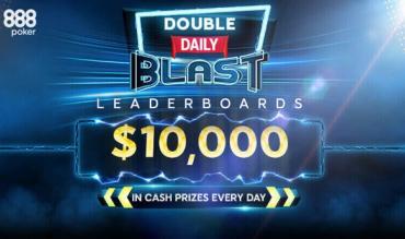 888poker’s BLAST Leaderboards Daily Prize Pool Boosted to $10,000!